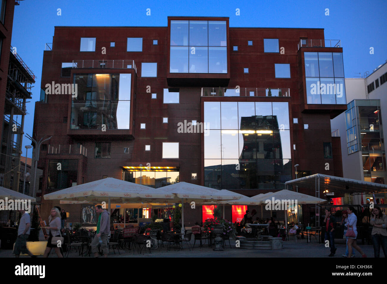 Maison dans quartier Rotermann, Tallinn, Estonie Banque D'Images