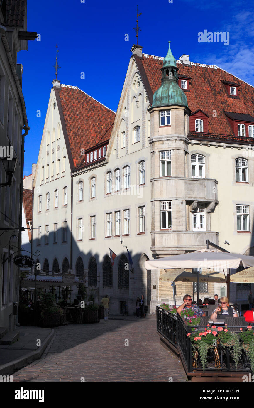 Street dans la vieille ville, Tallinn, Estonie Banque D'Images