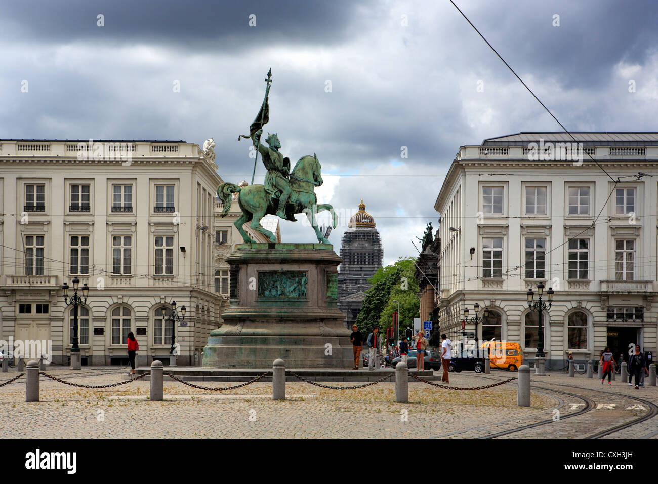 Statue équestre de Godefroy de Bouillon, place Royale, Bruxelles