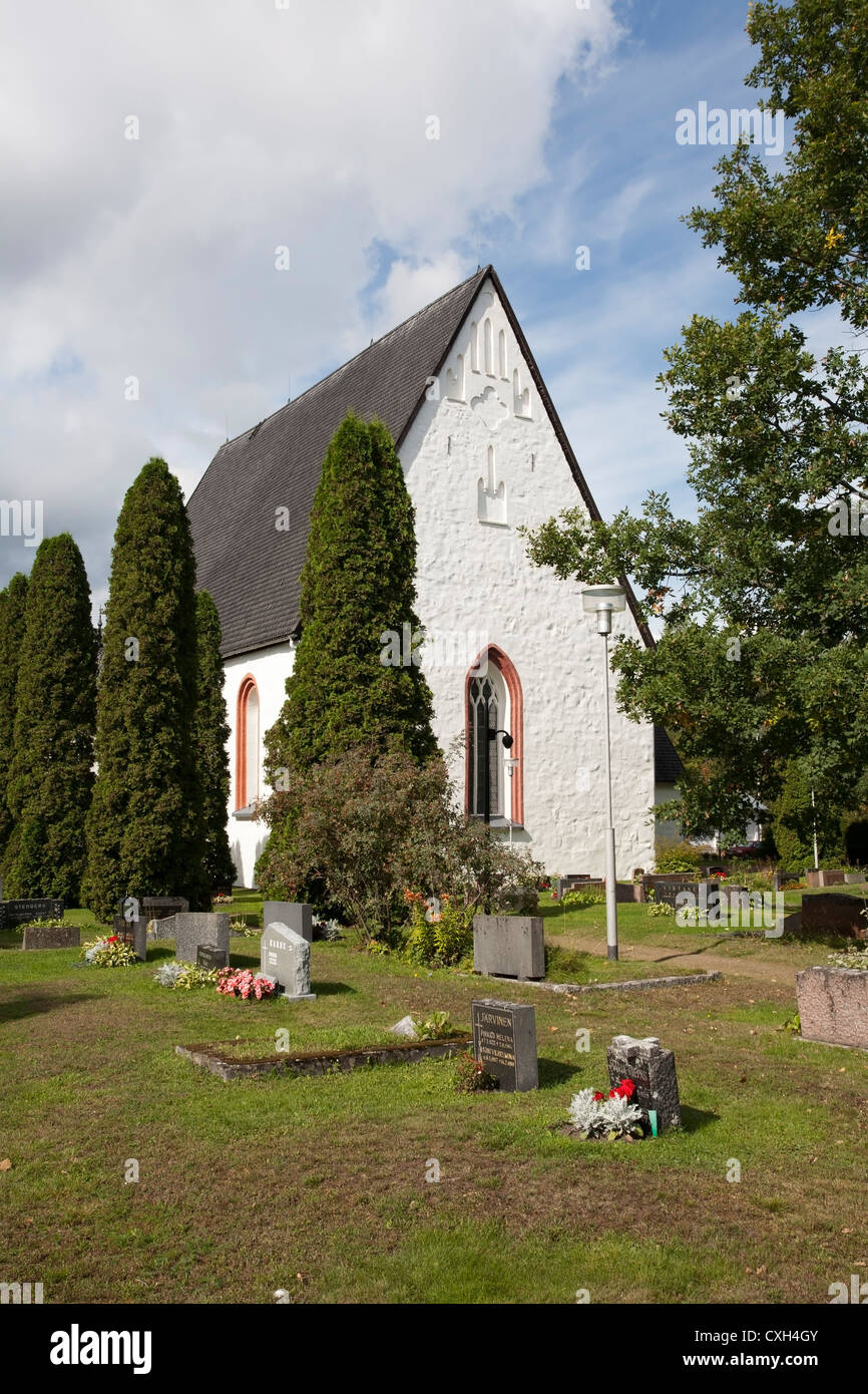 Église médiévale, Pyhtää Finlande Europe Banque D'Images