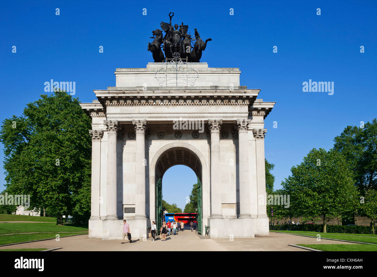 L'Angleterre, Londres, Hyde Park Corner, Wellington Arch aka Constitution Arch Banque D'Images