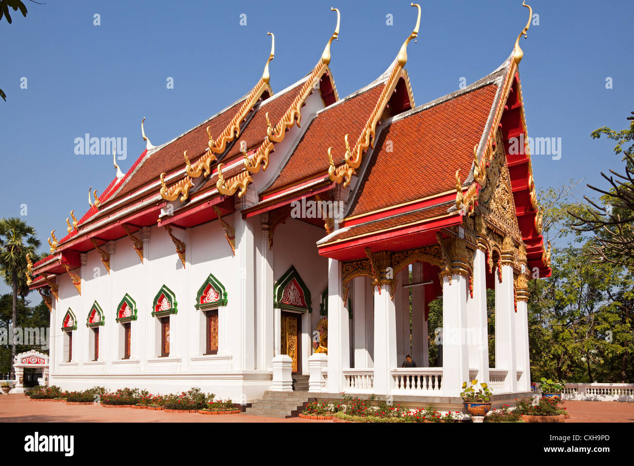 Wat Matchimawat, Udon Thani, l'Isaan, Thaïlande Banque D'Images