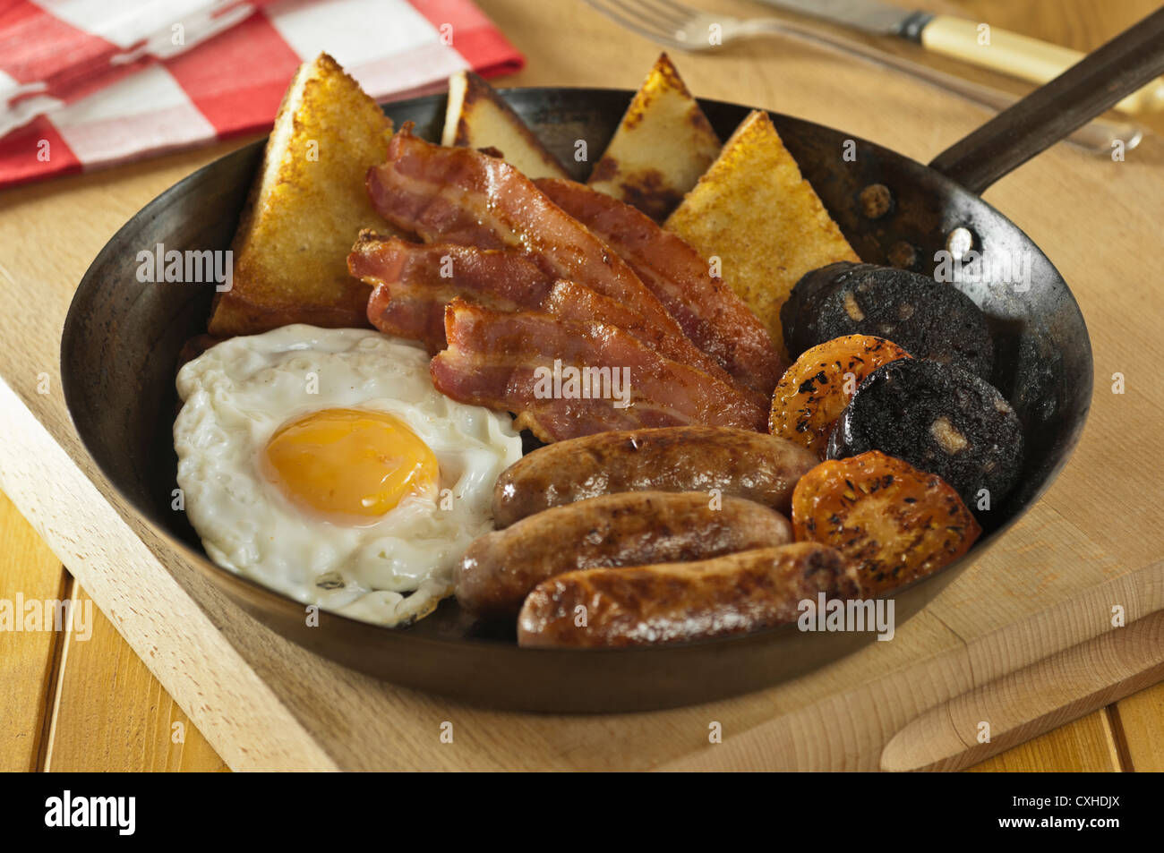 Petit-déjeuner irlandais de l'Ulster Fry Banque D'Images