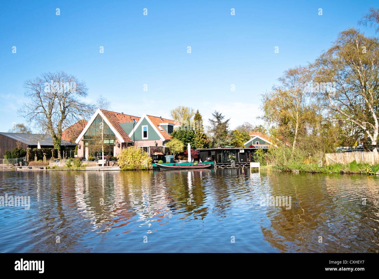 Paysage typiquement hollandais au printemps dans les Pays-Bas Banque D'Images