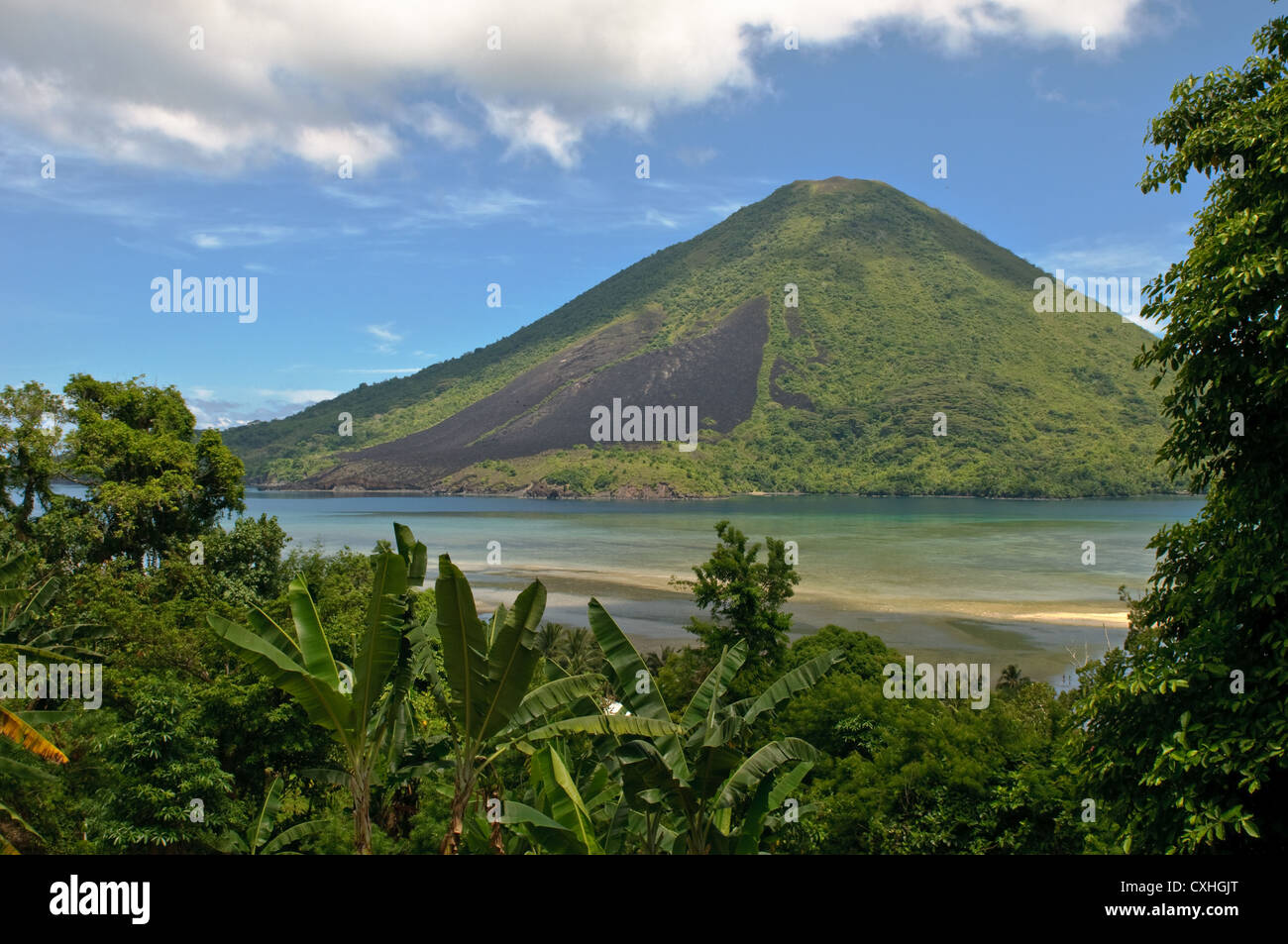 Volcan Gunung Api, Îles Banda, Indonésie Banque D'Images