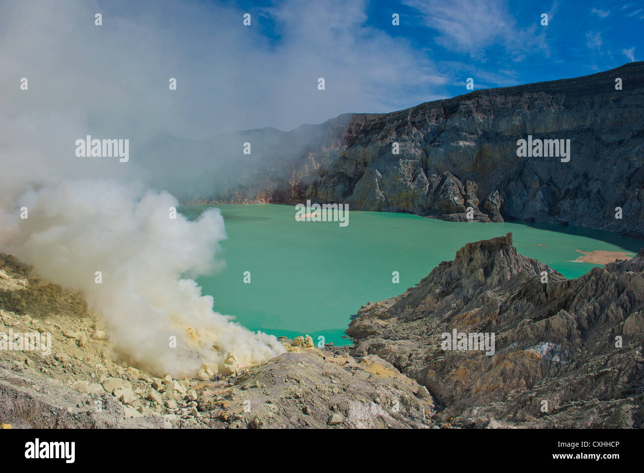 Volcan Kawah Ijen, Java, Indonésie Banque D'Images