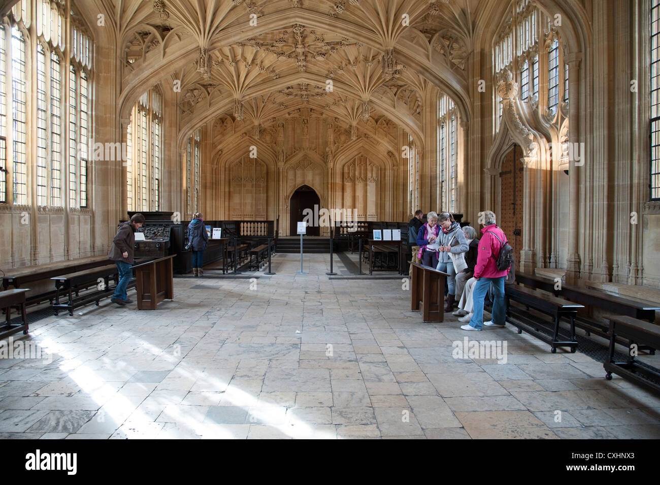 La Divinity School Oxford University's première salle d'examen au sein de la Bodleian Library Oxford England UK Banque D'Images