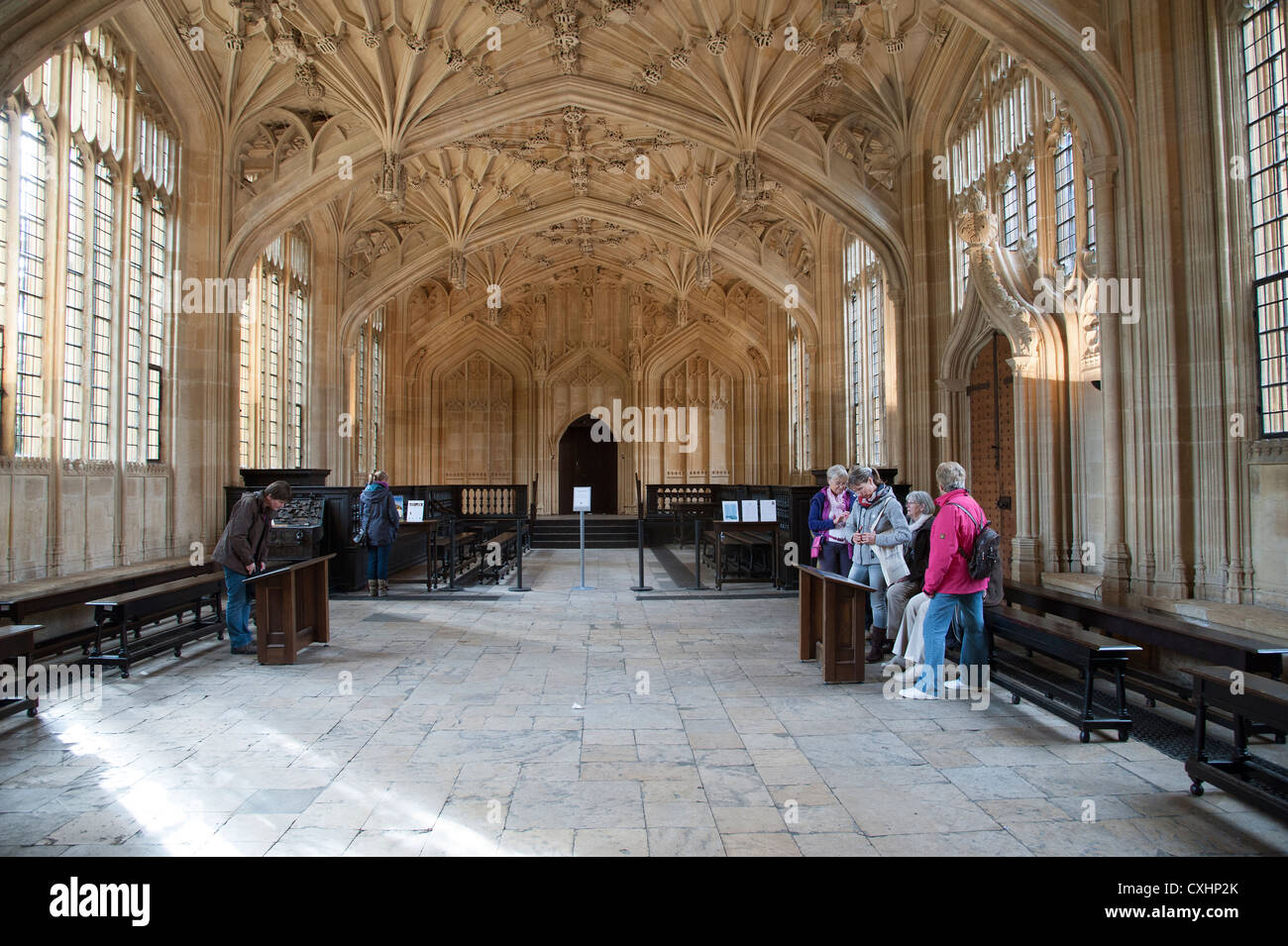 La Divinity School Oxford University's première salle d'examen au sein de la Bodleian Library Oxford England UK Banque D'Images