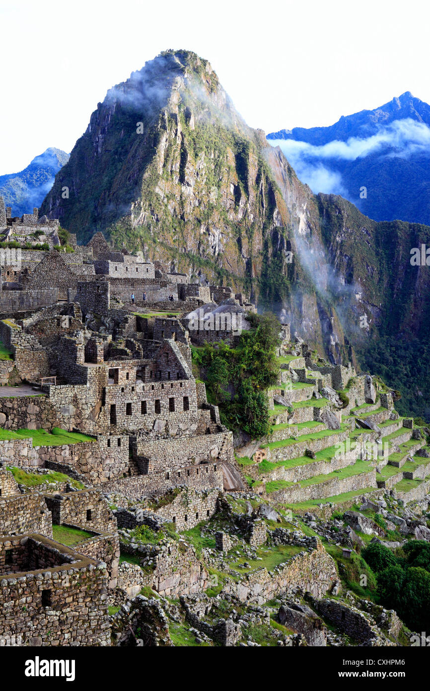Site archéologique de Machu Picchu, Cuzco, Pérou Banque D'Images