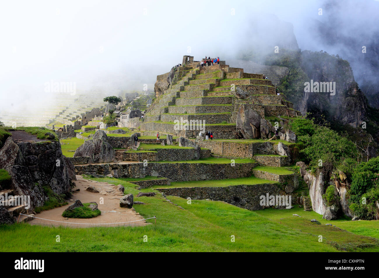 Site archéologique de Machu Picchu, Cuzco, Pérou Banque D'Images