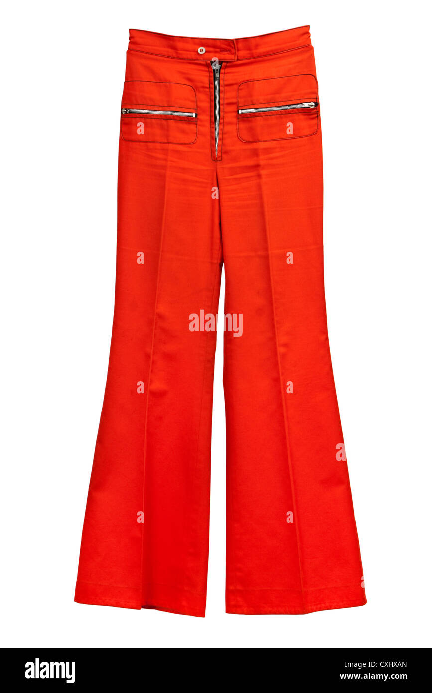 Fin des années 60, Vintage pantalon pour femmes évasé par Etam, partie d'un tailleur pantalon. Banque D'Images