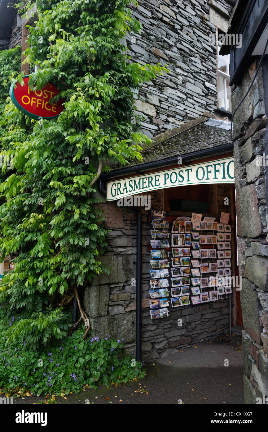Bureau de poste Grasmere Cumbria Lake District town North West England UK Banque D'Images