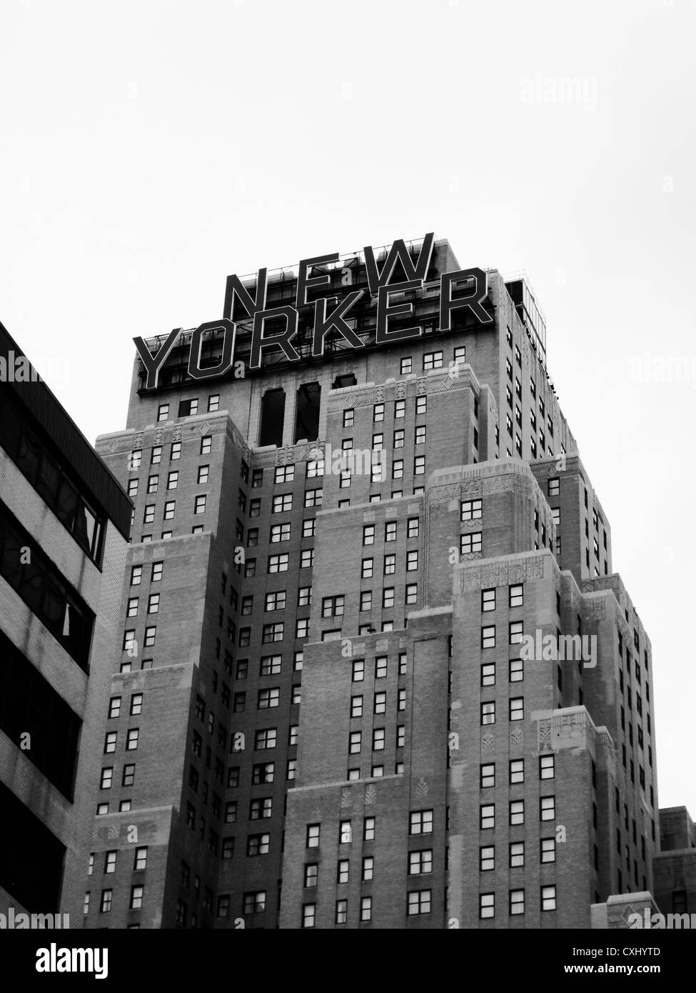 Buildings New York en noir & blanc Banque D'Images