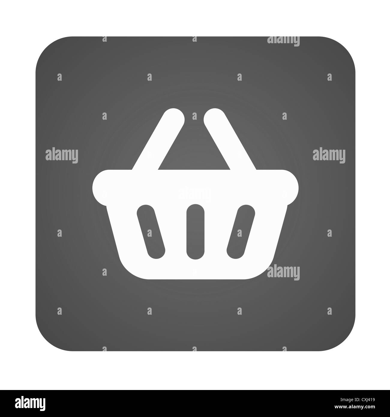 Un bouton ecommerce isolé sur fond blanc Banque D'Images