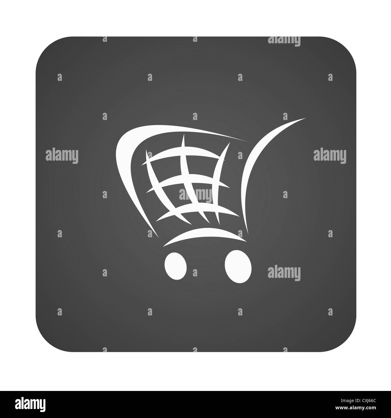 Un bouton ecommerce isolé sur fond blanc Banque D'Images