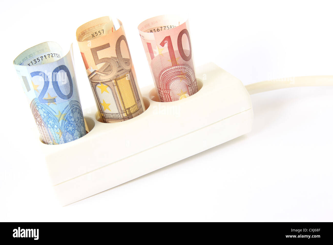 Augmenter les frais d'électricité Banque D'Images