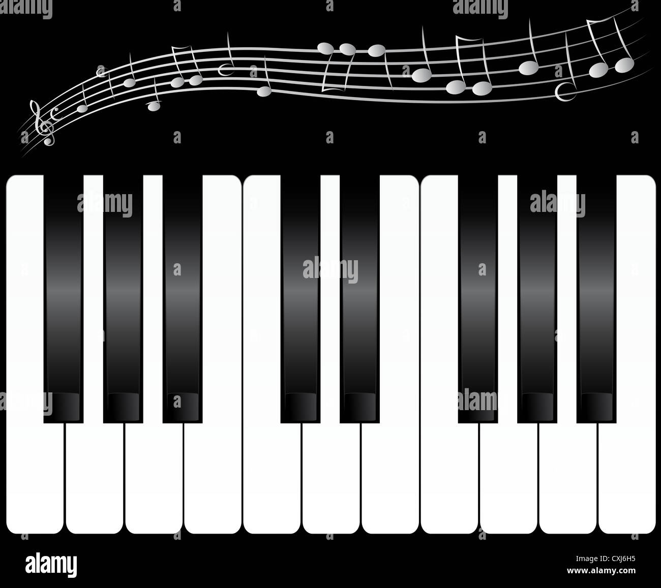 Touches du piano Banque D'Images