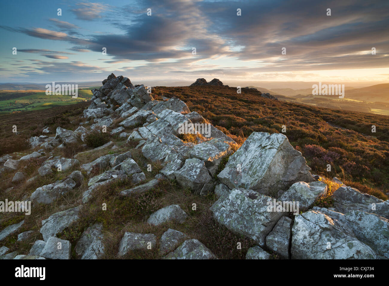 Les Stiperstones, Shropshire, England, UK Banque D'Images