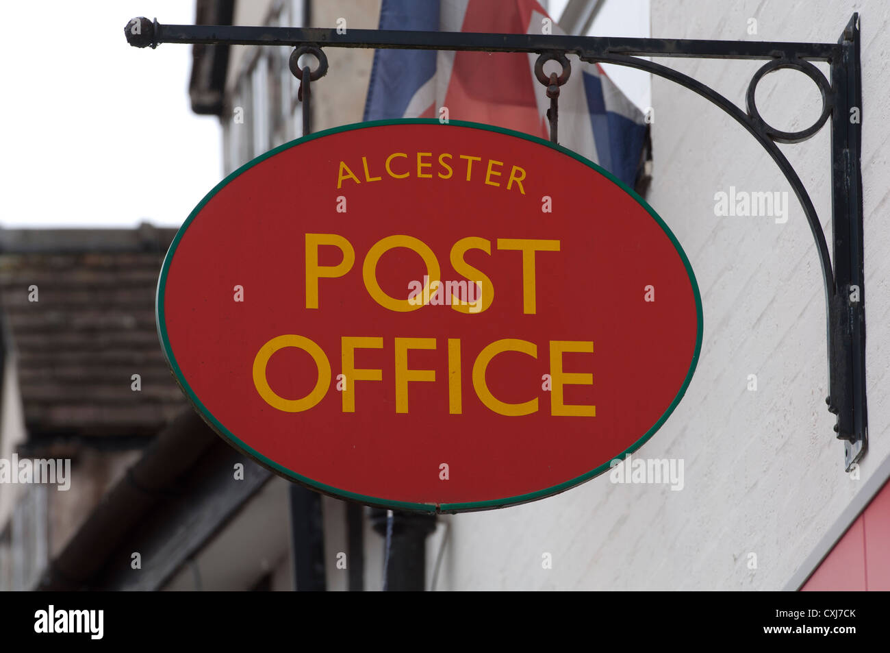 Bureau de poste Alcester Warwickshire, Royaume-Uni, signe Banque D'Images