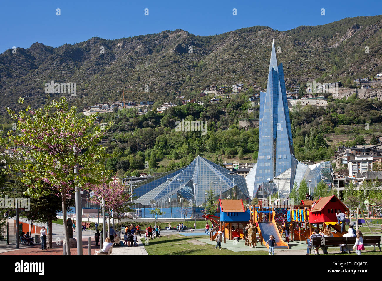 Wellness Spa resort de Caldea. Escaldes-Engordany. Andorre Banque D'Images