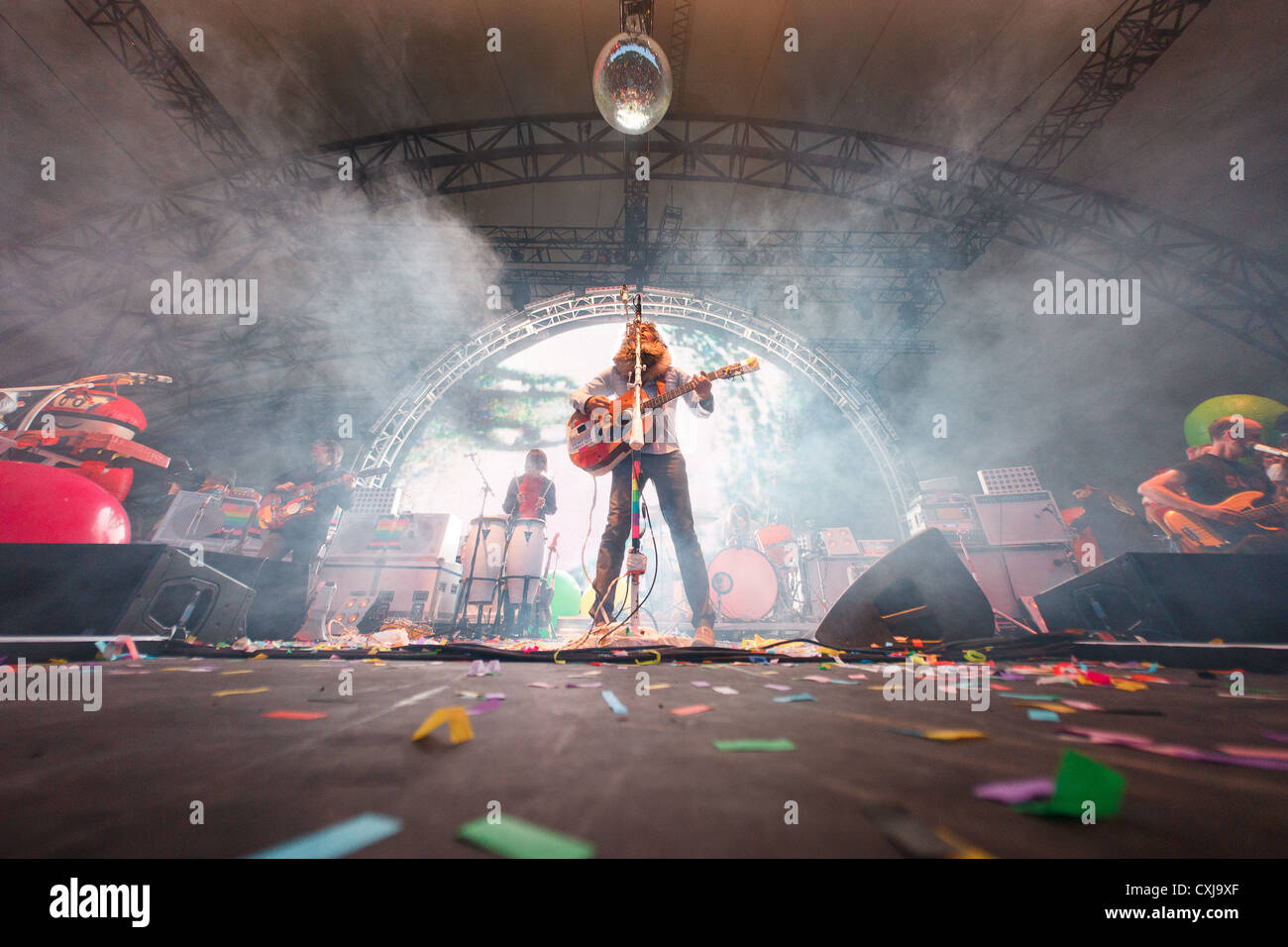 Flaming Lips sur scène à l'Eden sessions à l'Eden Project à Cornwall Banque D'Images