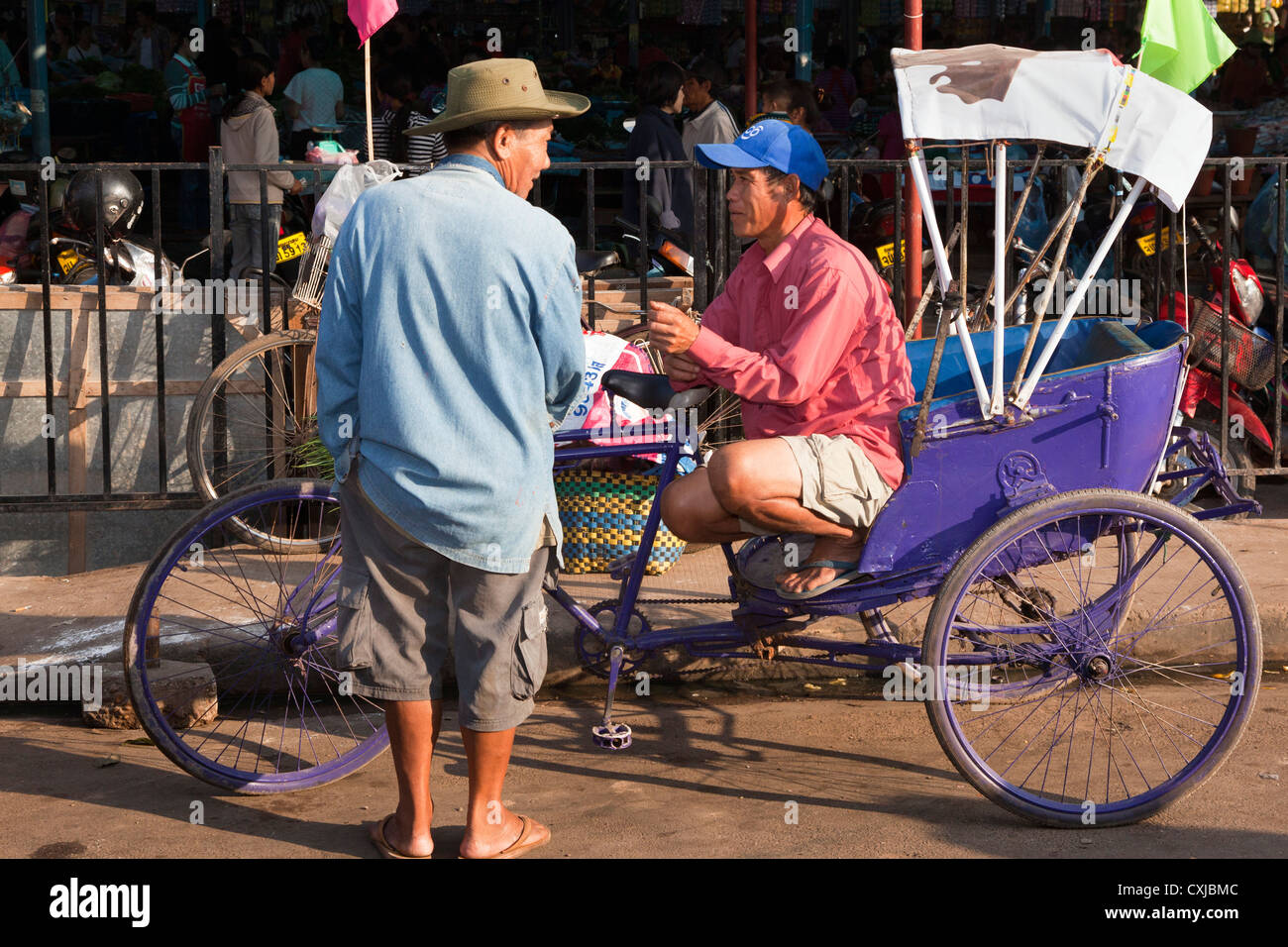 Vélo taxi, Vientiane, Laos Banque D'Images