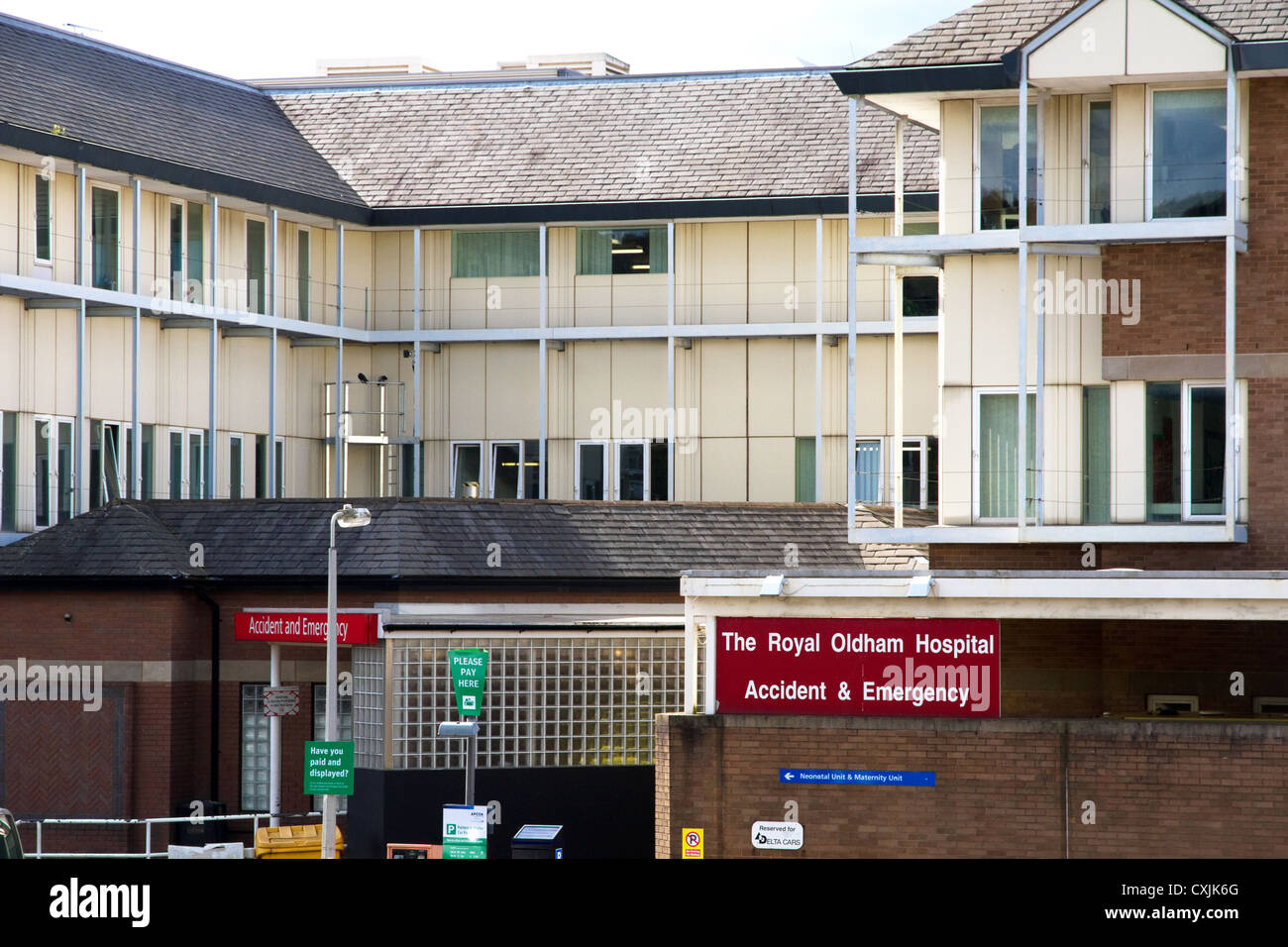 Royal Oldham Hospital, Oldham, Greater Manchester, Angleterre, RU Banque D'Images