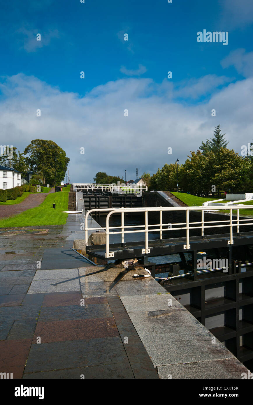 Escalier Neptunes une série de 8 écluses sur le Canal Calédonien près de Fort William en Ecosse Highland Banque D'Images