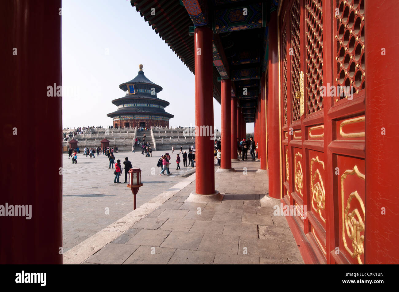 Salle de prière pour les bonnes récoltes au complexe du temple du ciel, Beijing Banque D'Images