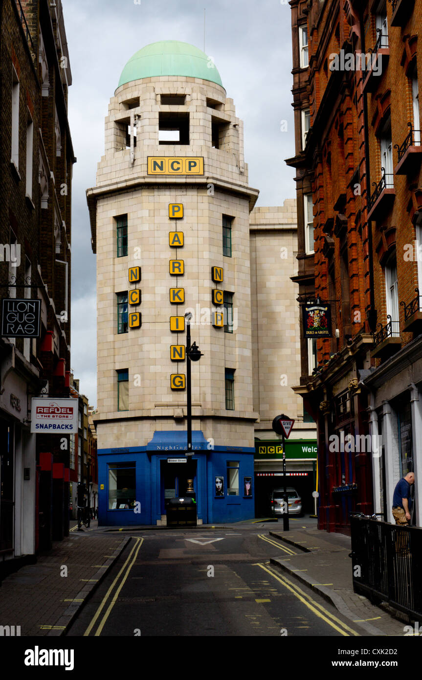 Le Brewer street parking NCP à Soho, Londres. Banque D'Images