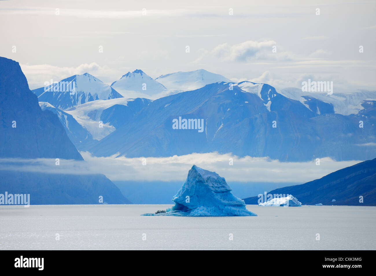 Iceberg, Kong Oscar Fjord, Groenland Banque D'Images