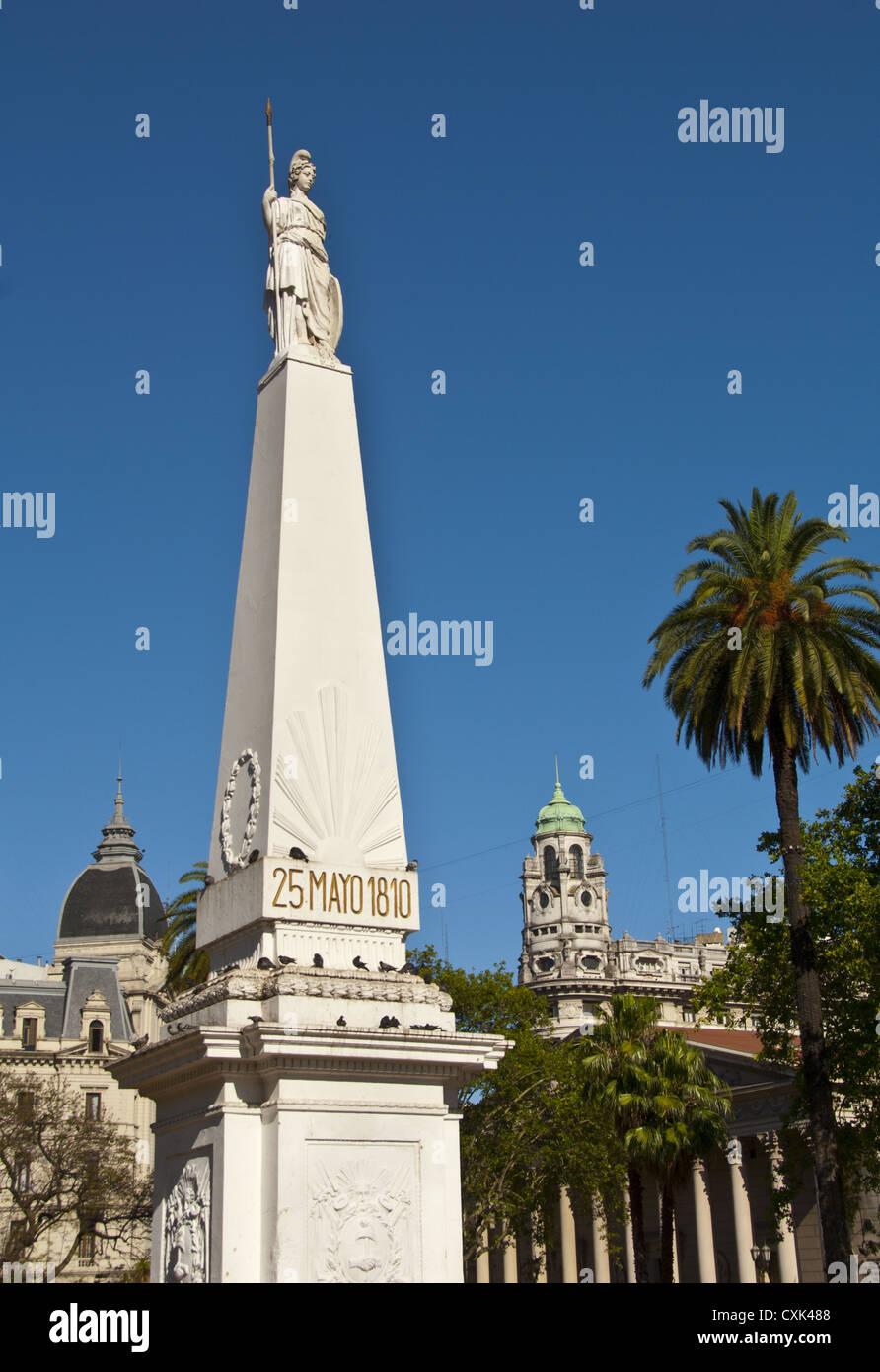 Peut Pyramide (Pyramide de Mayo) construit en 1811, Buenos Aires, Argentine, Amérique du Sud Banque D'Images
