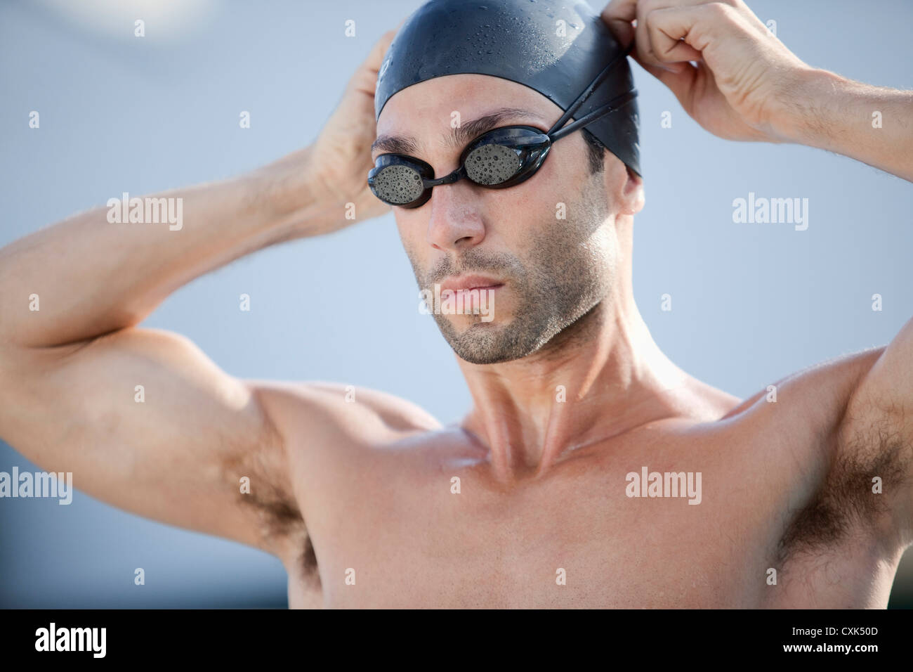 Portrait de nageur, International Swimming Hall of Fame, Fort Lauderdale, Florida, USA Banque D'Images