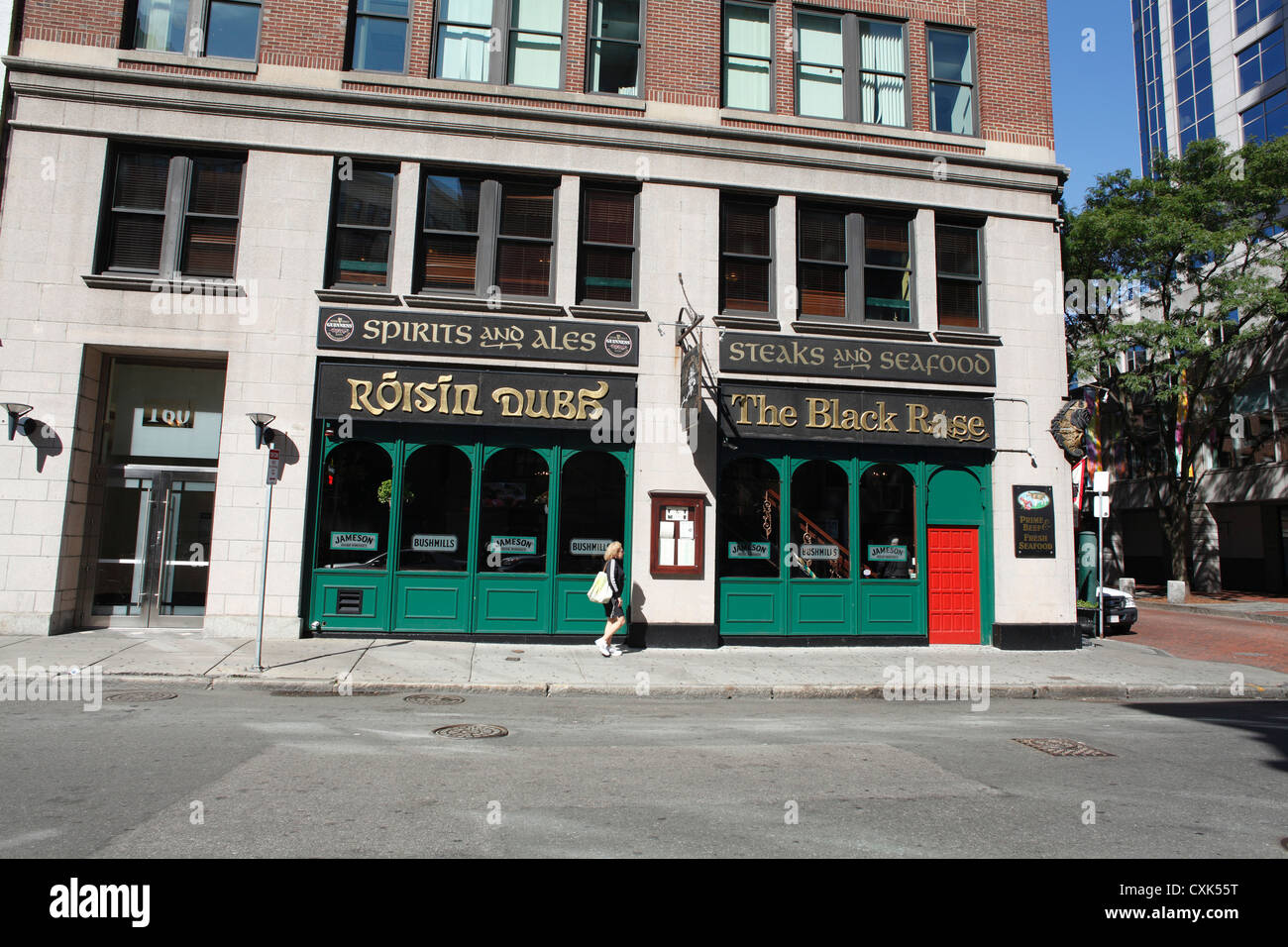 La Rose Noire Irish Pub sur State Street Boston United States Banque D'Images