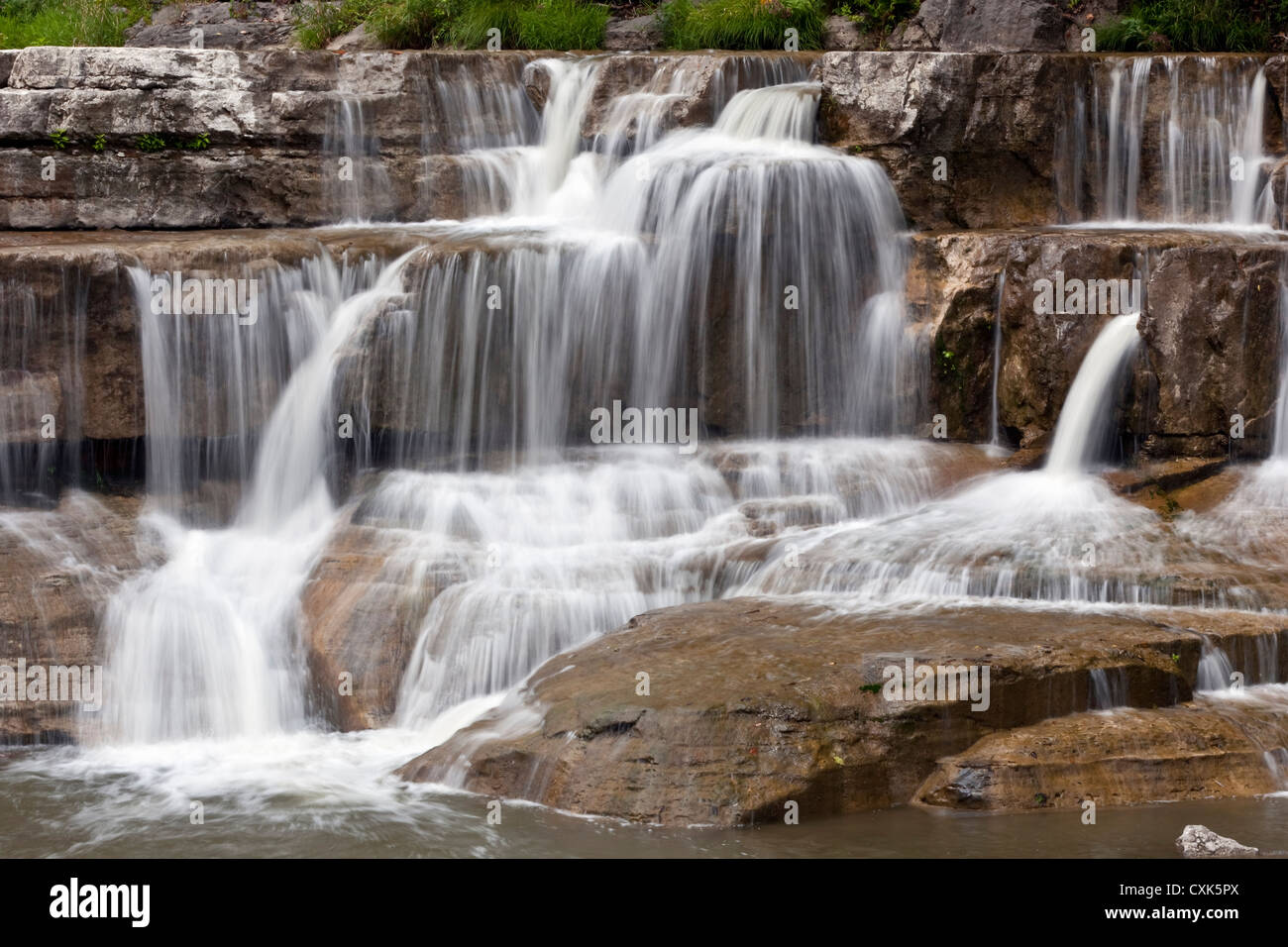 Cascade, Taughannock Falls State Park, New York State Banque D'Images