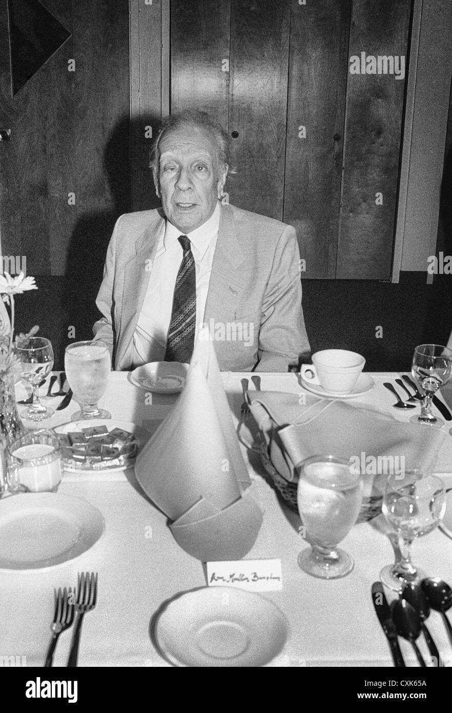Argentinan AUTEUR Jorge Luis Borges Banque D'Images