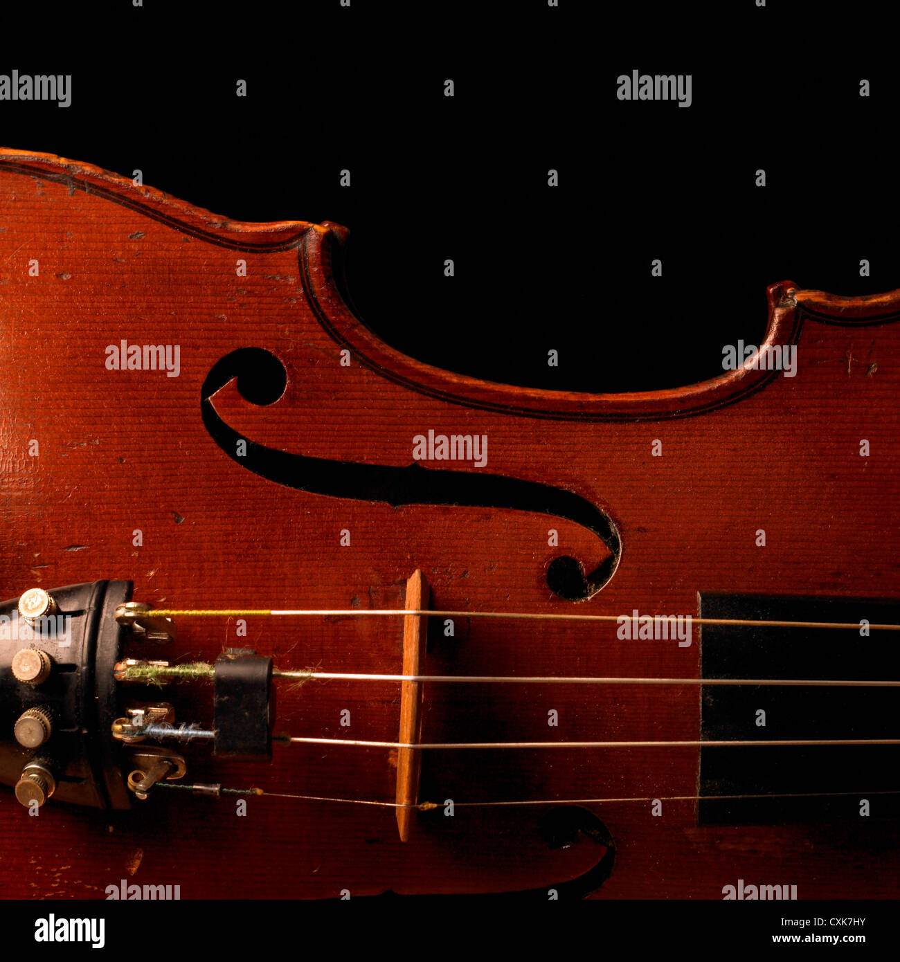 Violon Antique libre avec bout et trou f Banque D'Images