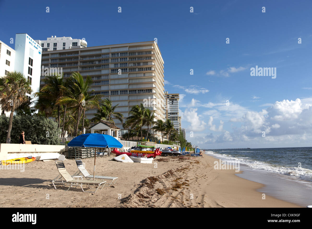 Appartements hôtels et les développements en bord de la plage de Fort Lauderdale florida usa Banque D'Images