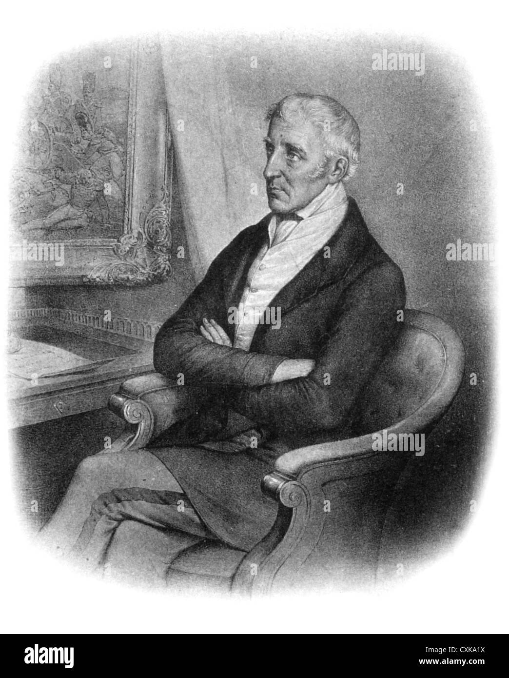 Duc de Wellington 1769 - 1852 gravure XIX ème siècle français Banque D'Images