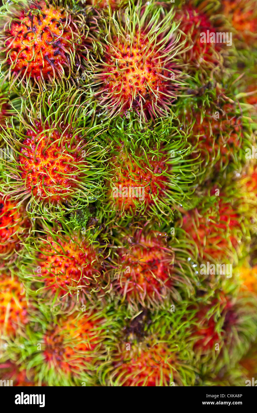 Les fruits exotiques à Bangkok Banque D'Images