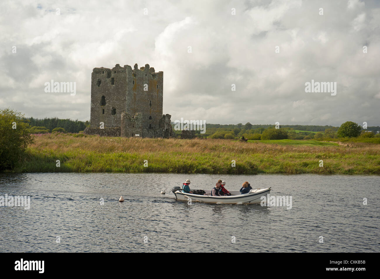 Threave garden, l'île historique de garder sur la rivière Dee. Castle Douglas, Dumfries et Galloway. 8575 SCO Banque D'Images