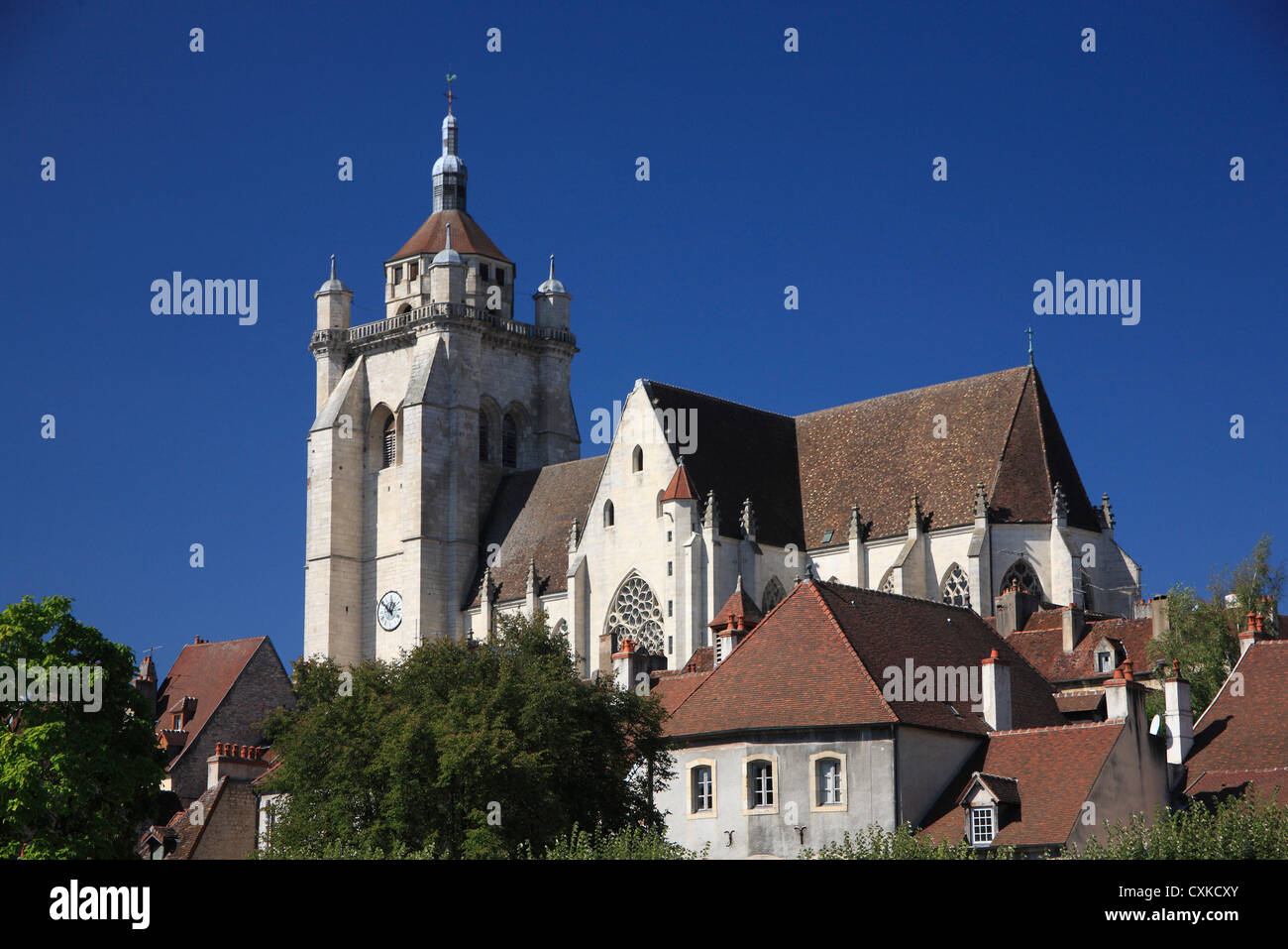 Eglise de France Dole, Jura, classic architecture normande. Banque D'Images