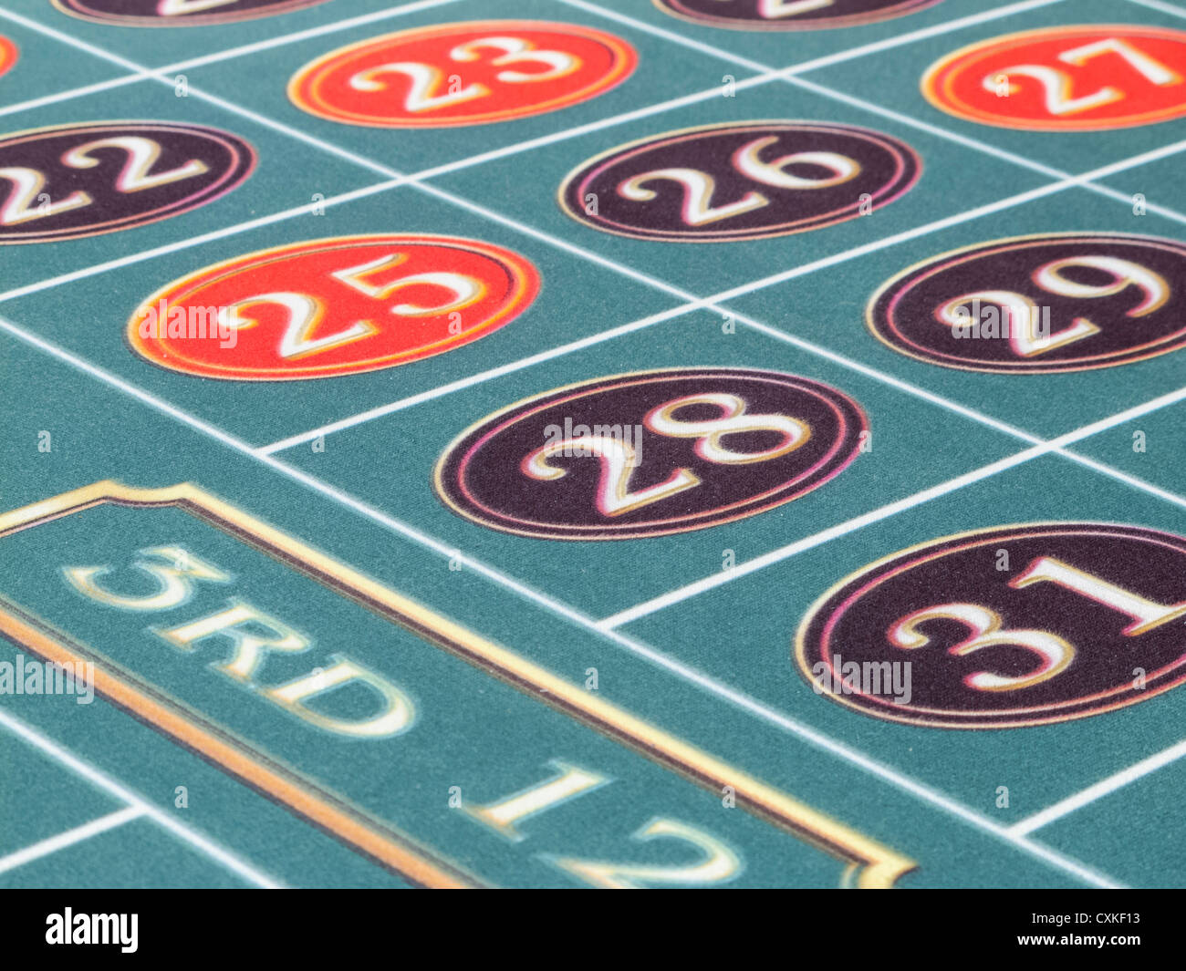 Roulette Table Layout Détail Banque D'Images