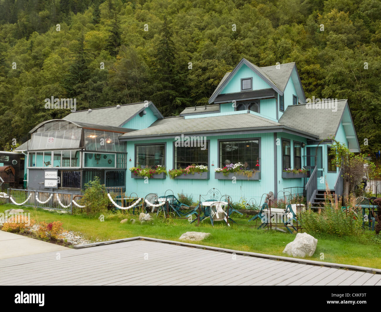 Cafe Stowaway, Skagway, Alaska, USA Banque D'Images