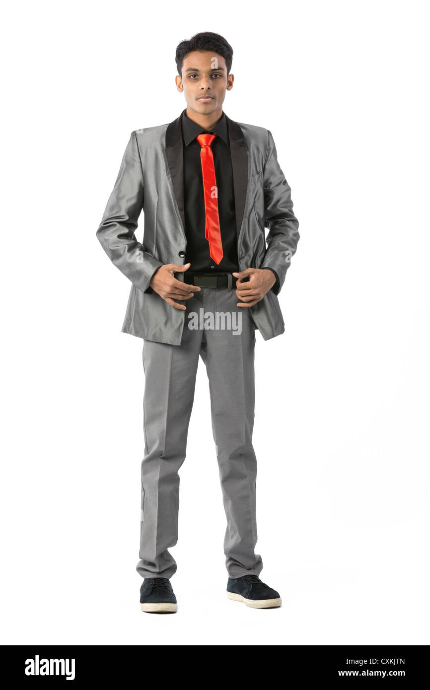 Jeune Indien vêtu d'un costume Banque D'Images