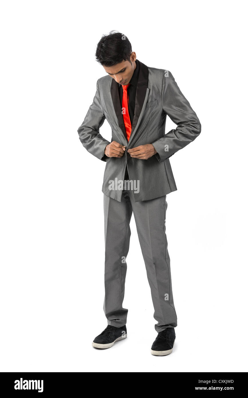 Jeune Indien vêtu d'un costume Banque D'Images