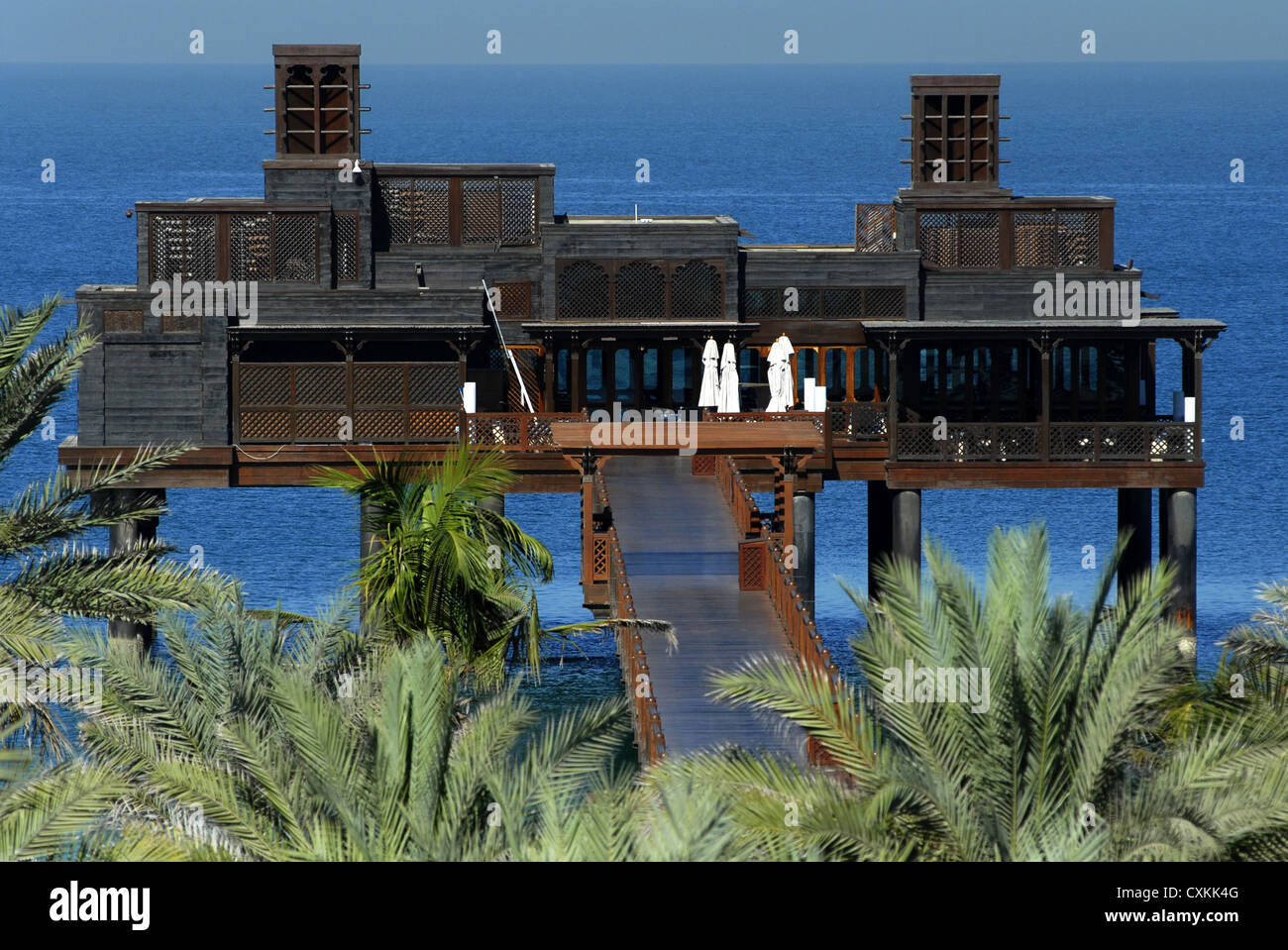 Al Qasar Hotel Jumeirah Beach, Dubai, Émirats arabes unis, Émirats arabes unis, au sud-est du golfe Persique, Péninsule Arabique, Asie. Banque D'Images