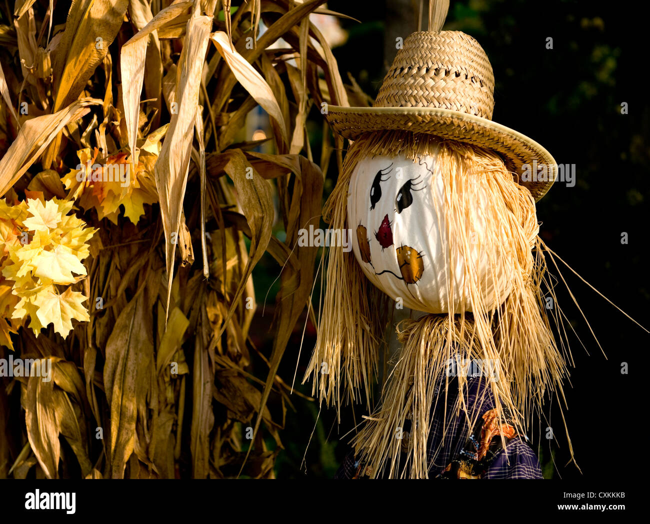 Épouvantail Décoratif Thanksgiving 70cm - Figurine D'Automne Pour Jardin, Halloween Ou Fête