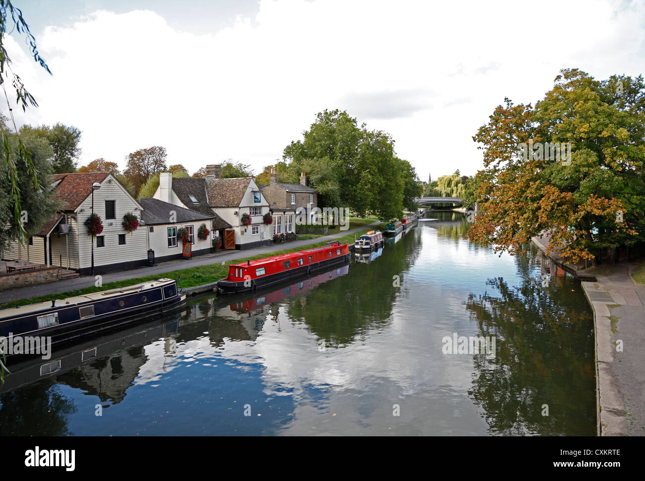 Rivière Cam Midsummer Common Cambridge en Angleterre Banque D'Images