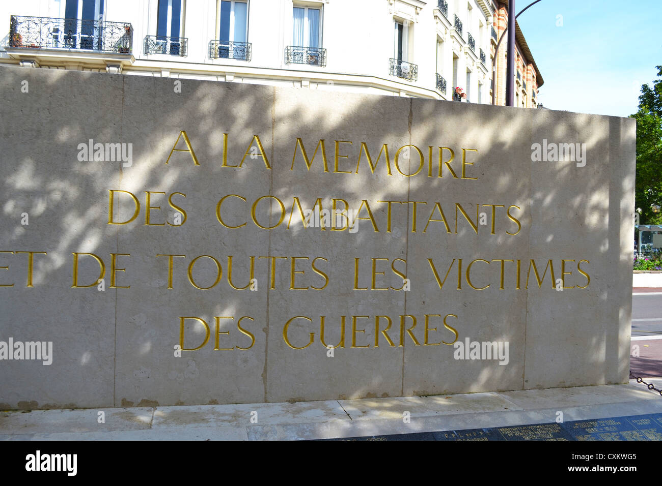 Un mémorial de guerre à Issy-les-Moulineaux dans Paris. Banque D'Images